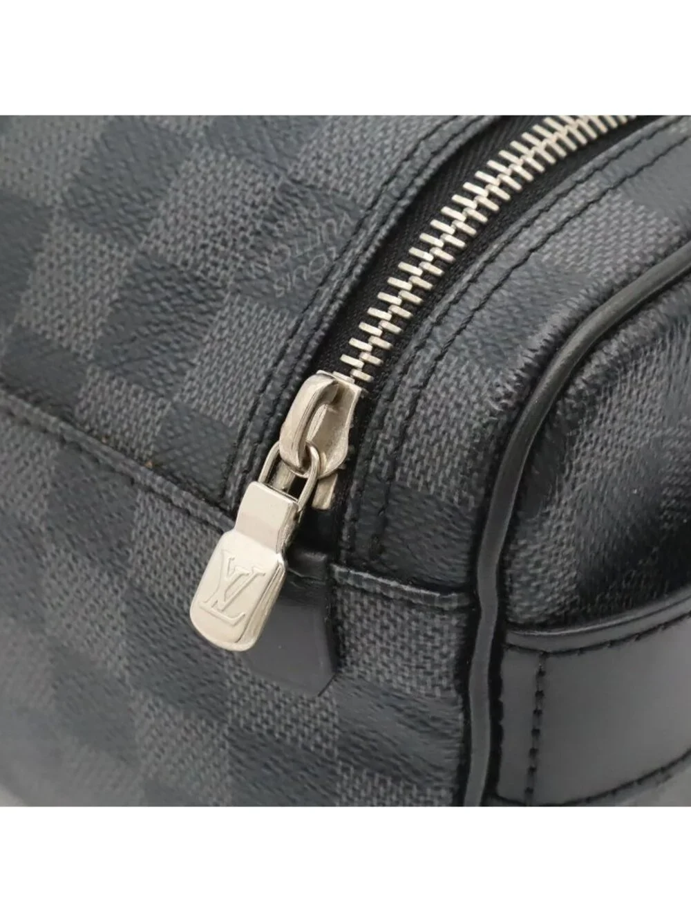 Louis Vuitton Damier Graphite Toilette Pouch Travel Clutch Handbag